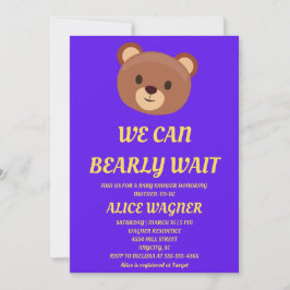 Convites We Can Bearly Wait Baby Shower