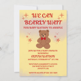 Convites We Can Bearly Wait Baby Shower