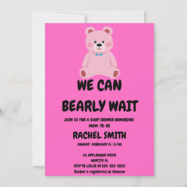 Convites We Can Bearly Wait Baby Shower