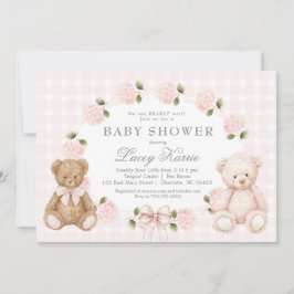 Convites We can bearly wait baby shower invitation