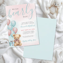 Convites We Can Bearly Wait Bear Baby Shower