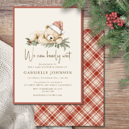 Convites We Can Bearly Wait Christmas Baby Shower