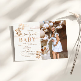 Convites We Can Bearly Wait Elegant Teddy Baby Shower Photo