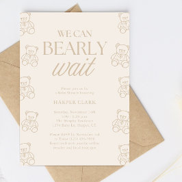 Convites We Can Bearly Wait Gender Neutral Baby Shower