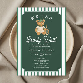 Convites We Can Bearly Wait Preppy Bear Tartan Baby Shower