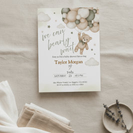 Convites We Can Bearly Wait Teddy Bear Baby Shower