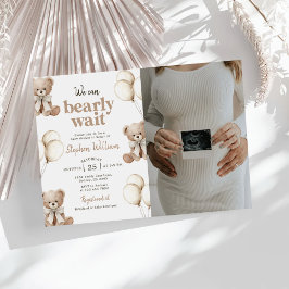 Convites We Can Bearly Wait Teddy Bear Baby Shower Photo