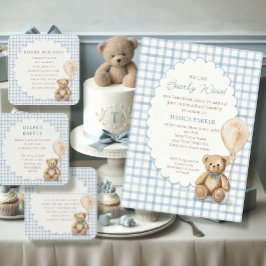 Convites We Can Bearly Wait Teddy Bear Boy Baby Shower