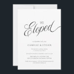 Convites We Eloped Photo Announcement Card<br><div class="desc">Clean and modern “We Eloped” photo announcement to share your big news your way. Add your favorite photo and send a simple,  stylish card that feels personal and effortless.</div>