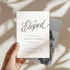 Convites We Eloped Photo Announcement Card