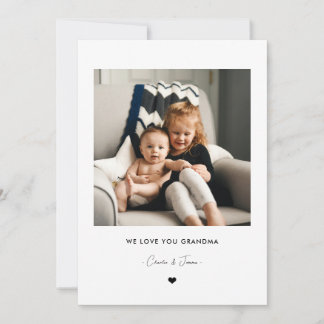 Convites We Love You Grandma Photo Card from Grandkids 