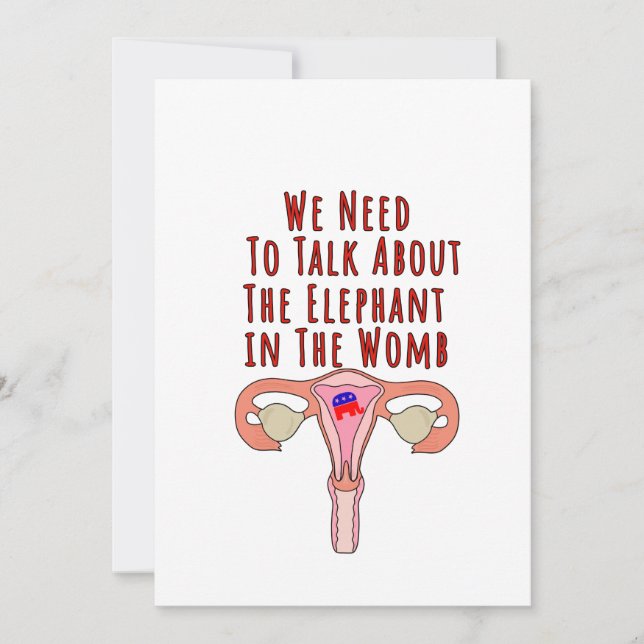Convites We Need to Talk About The Elephant In The Womb (Frente)
