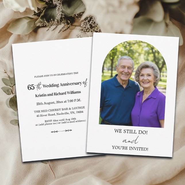 Convites We Still Do 65th Wedding Anniversary Photo (Criador carregado)