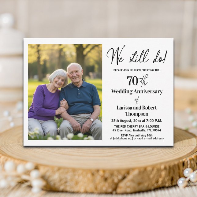 Convites We Still Do 70th Wedding Anniversary Photo (Criador carregado)