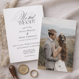 Convites We tied the Knot with Photo Wedding Reception