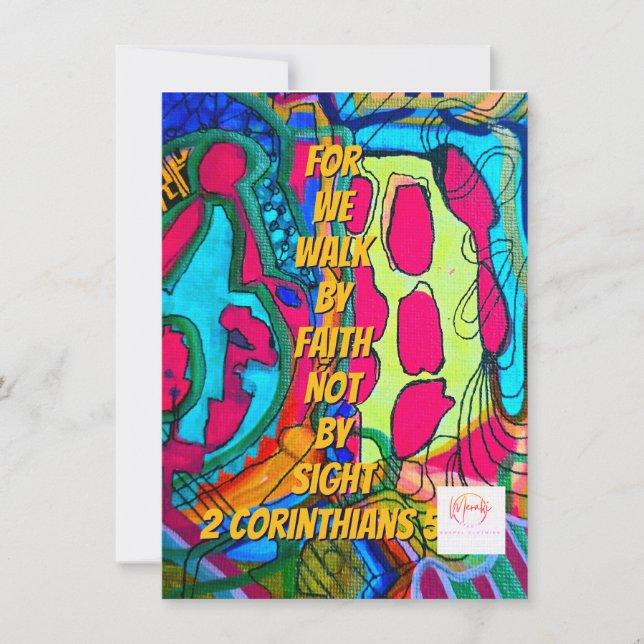 Convites We walk by faith not by sight  card (Frente)