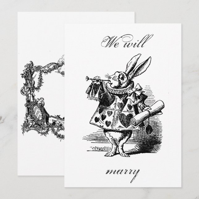 Convites We will marry – Announcement to the wedding (Frente/Verso)