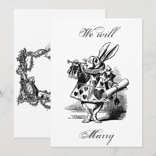 Convites We will marry – Announcement to the wedding (Frente/Verso)