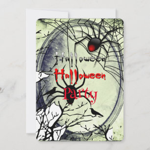 Convites Web do Halloween Party Gothic Spider
