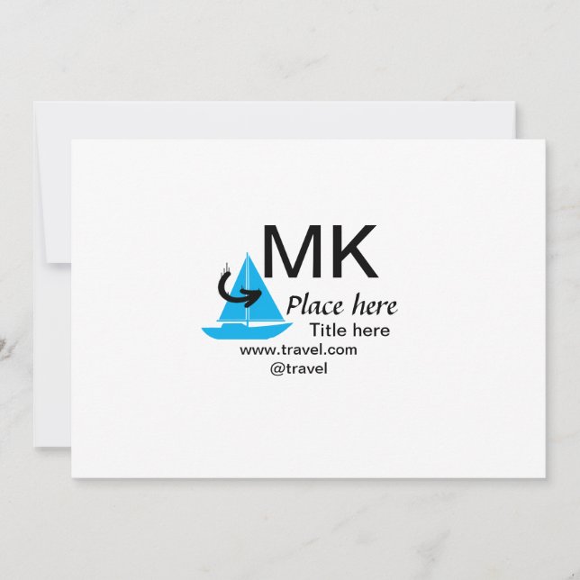 Convites Web site do agente do viagem da seta preta do barc (Frente)