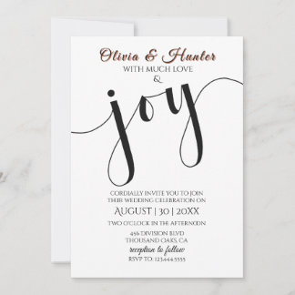 Convites Wedding, Burnt Orange, Modern, Typography, Script,