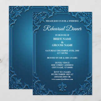 Convites Wedding Geometric Teal Turquoise Rehearsal Dinner