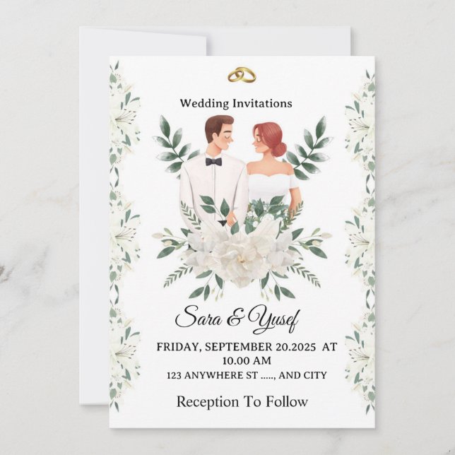 Convites wedding invitation (Frente)