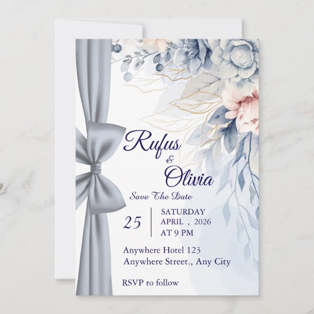 Convites Wedding Invitation  (Frente)