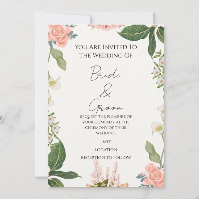Convites Wedding Invitation (Frente)