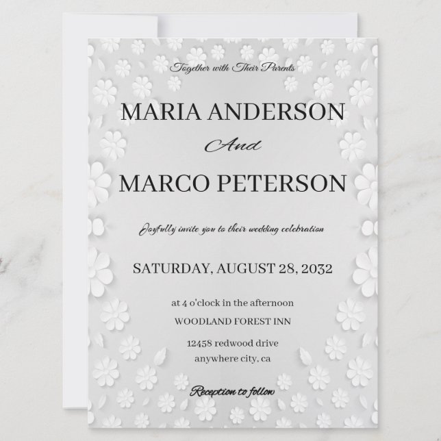 Convites wedding Invitation (Frente)
