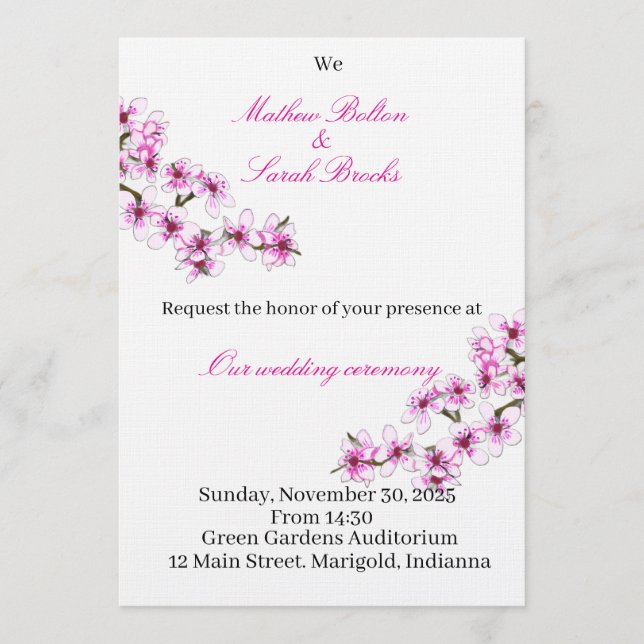 Convites Wedding Invitation (Frente)