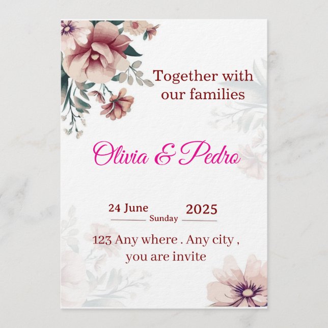 Convites Wedding invitation (Frente)