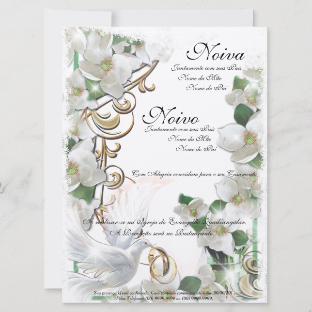 Convites Wedding Invitation (Frente)