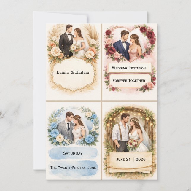 Convites Wedding Invitation (Frente)