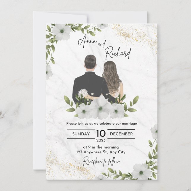 Convites wedding invitation  (Frente)