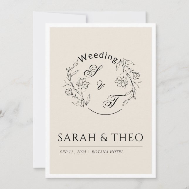 Convites Wedding invitation  (Frente)