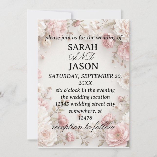 Convites  wedding invitation (Frente)