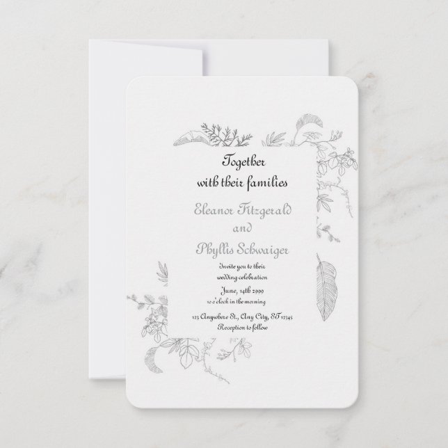 Convites wedding invitation (Frente)