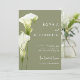 Convites Wedding Invitation "Delicate Calla Lilies"