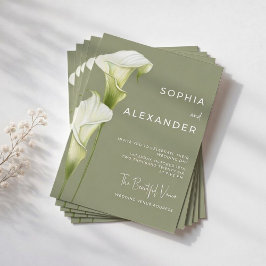 Convites Wedding Invitation "Delicate Calla Lilies"
