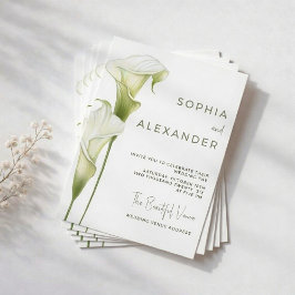 Convites Wedding Invitation "Delicate Calla Lilies"
