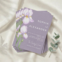 Convites Wedding Invitation "Delicate Irises"