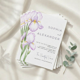 Convites Wedding Invitation "Delicate Irises"