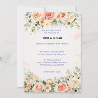 Convites Wedding Invitation Floral