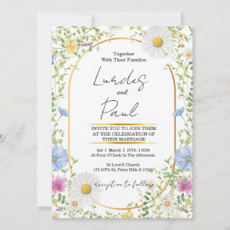 Convites Wedding invitation Floral Daisy
