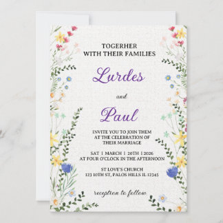 Convites Wedding invitation Floral Romanctic