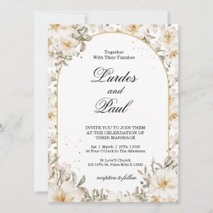 Convites Wedding invitation Flower Vintage White