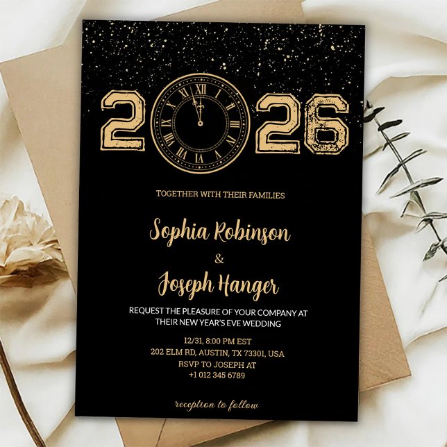 Convites Wedding Invitation new year celebrations  (Criador carregado)