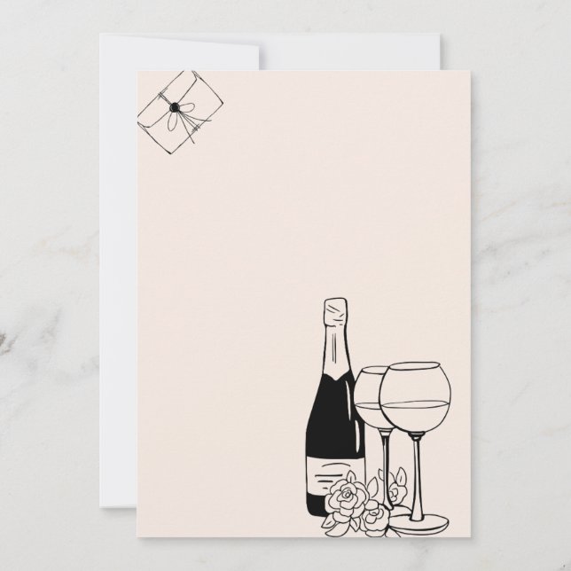 Convites WEDDING INVITATION Suite | Desenhado à mão Ilustra (Verso)