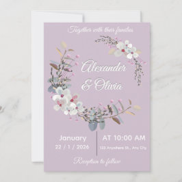 Convites Wedding Invitation Template - Editable & printable